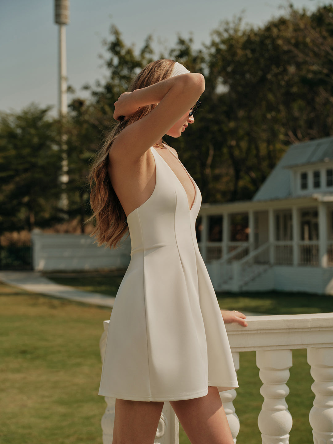 commense halter dress Solid Halter Long Dress