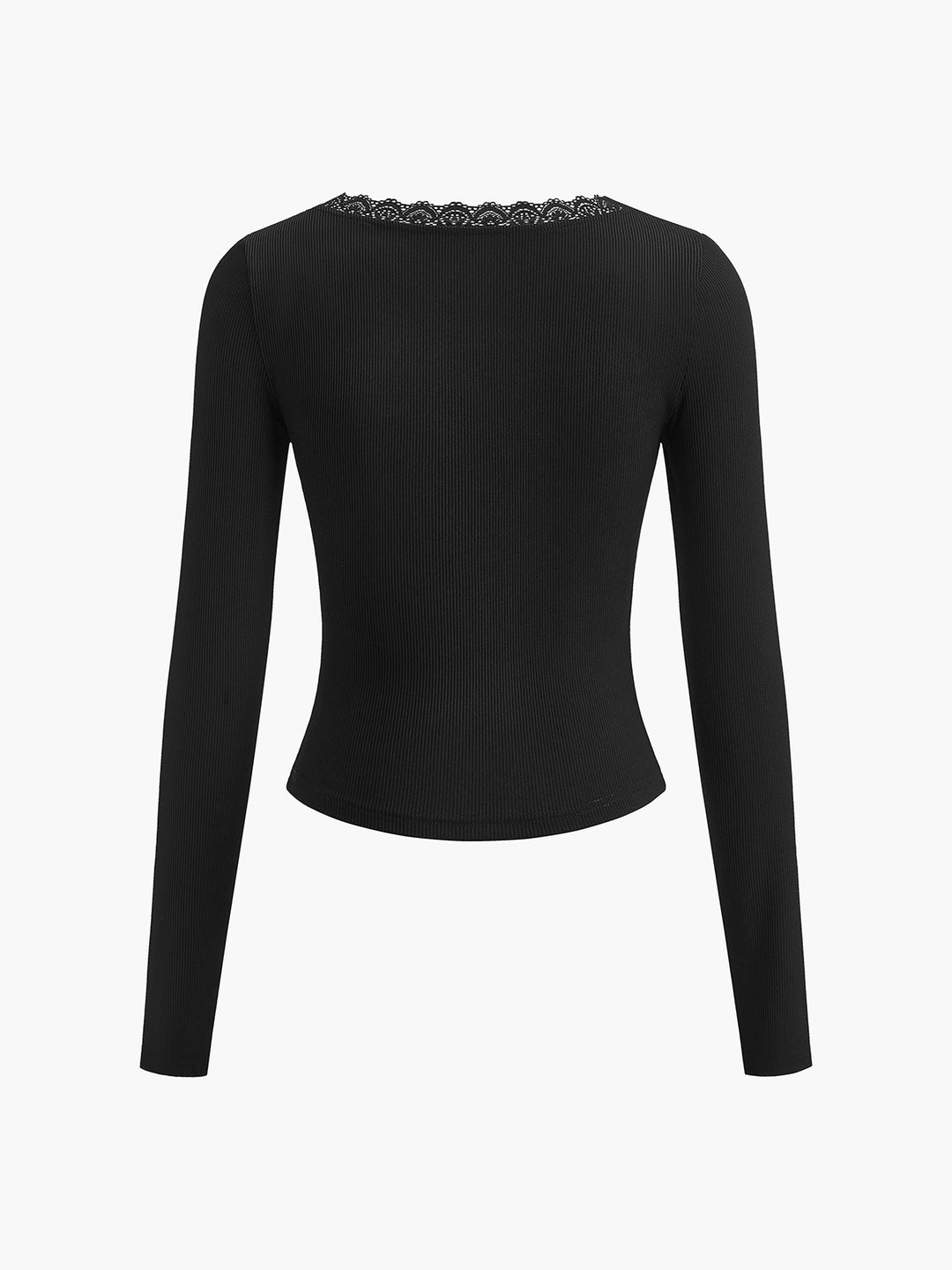 【希少！！】 Lace Trim COMMENSE – Top Crop Sleeve Long トップス