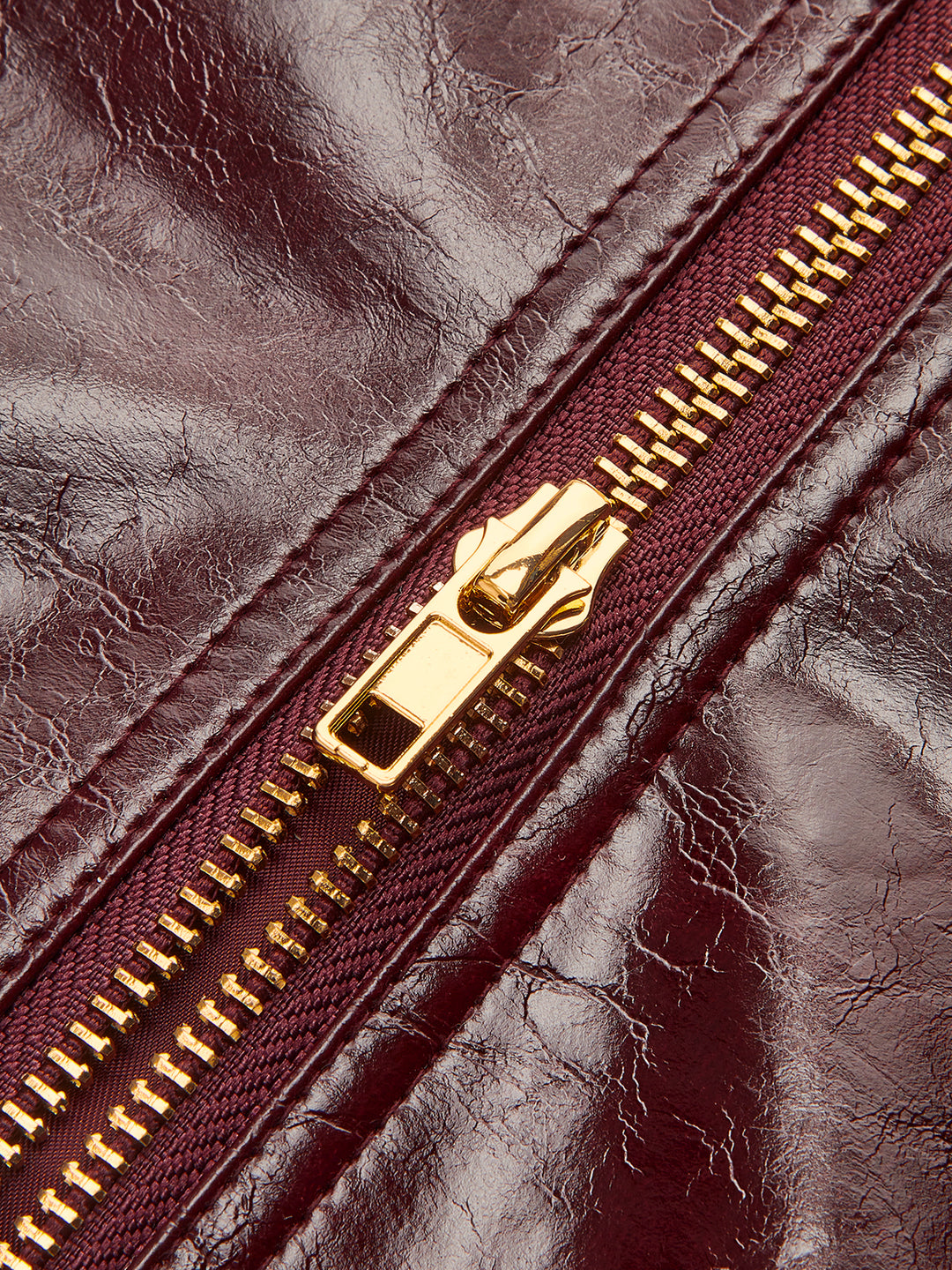 Two-Way Zip Faux Leather Skirt | COMMENSE