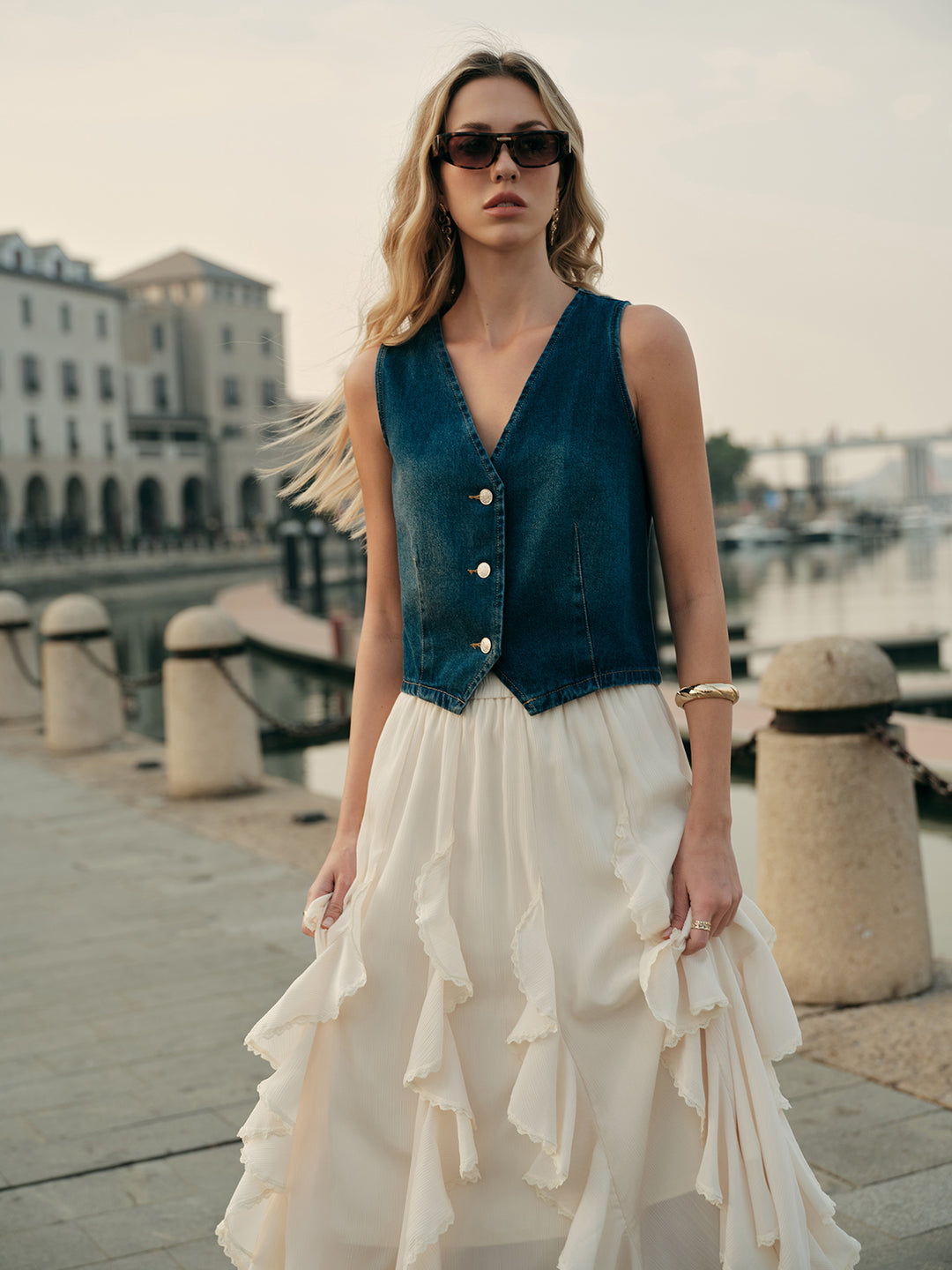 Flowy Ruffled Skirt | COMMENSE
