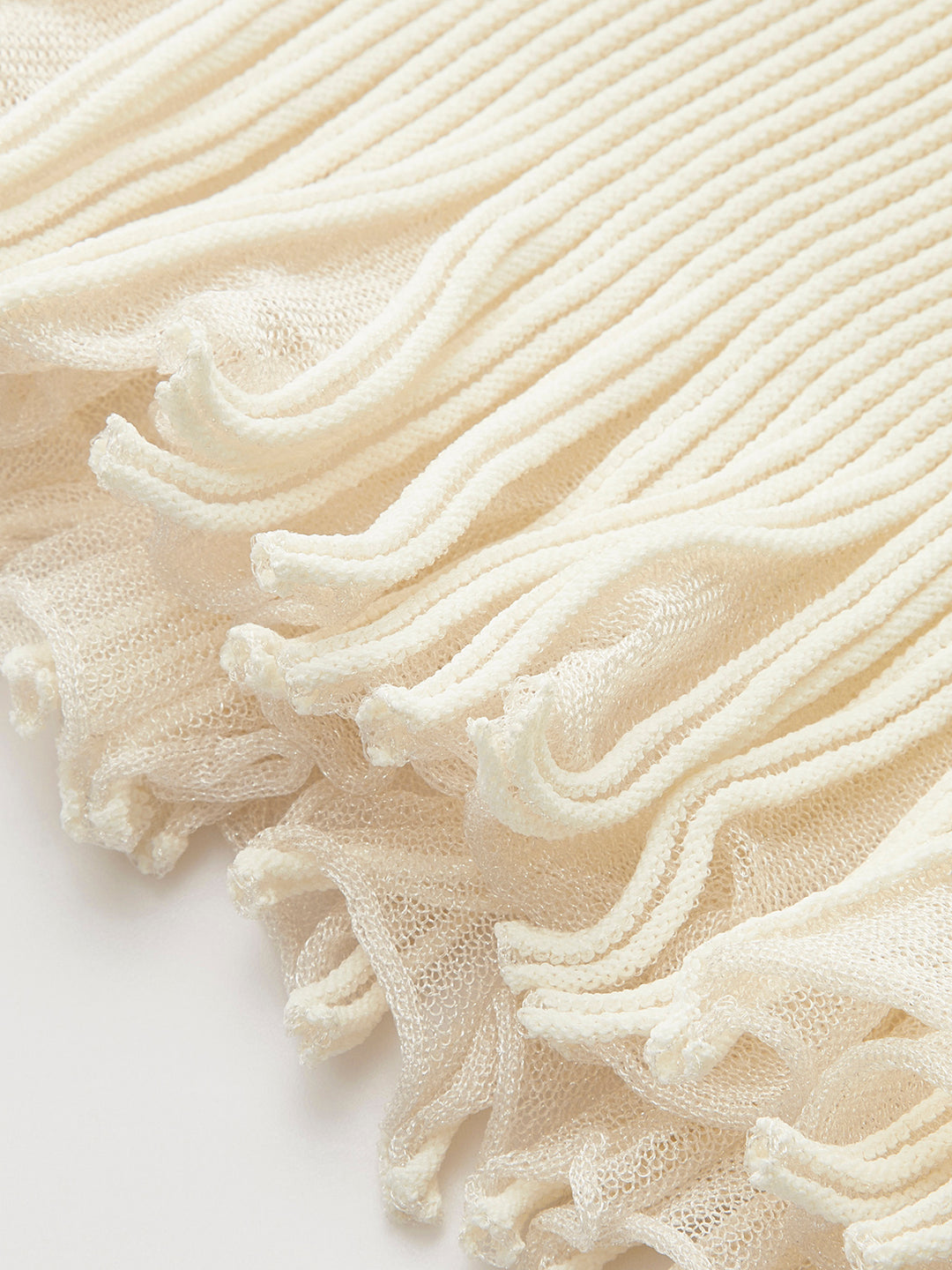 Mesh Panel Pleated Skirt – COMMENSE