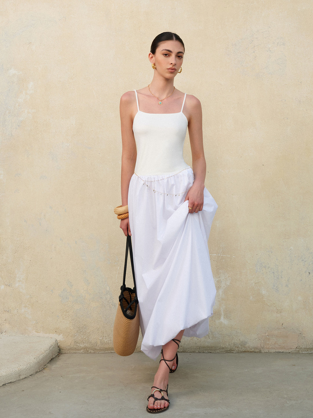 Bubble Hem Spaghetti Strap Dress | COMMENSE Bubble Hem Spaghetti Strap Dress | COMMENSE