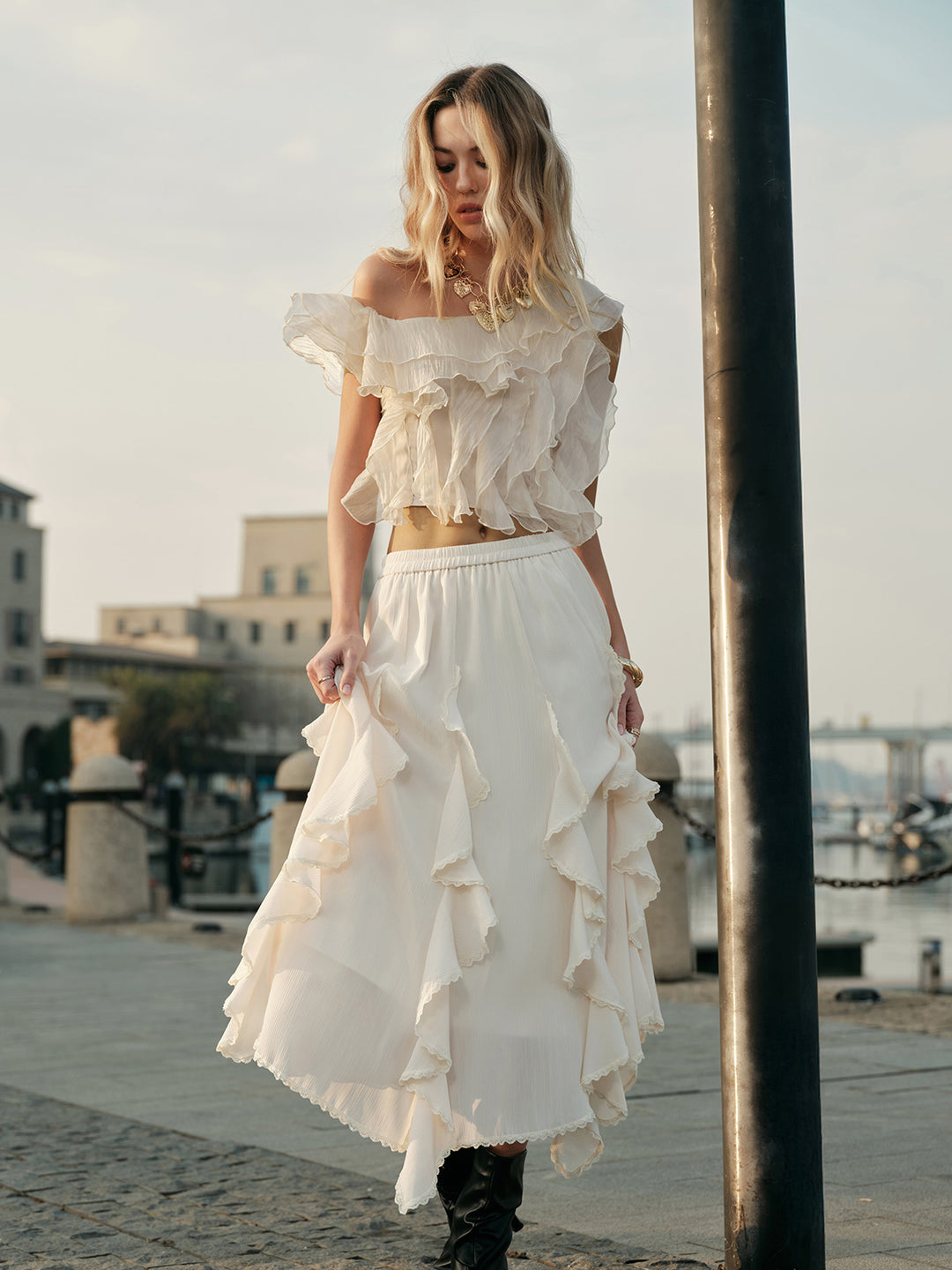 Flowy Ruffled Skirt | COMMENSE