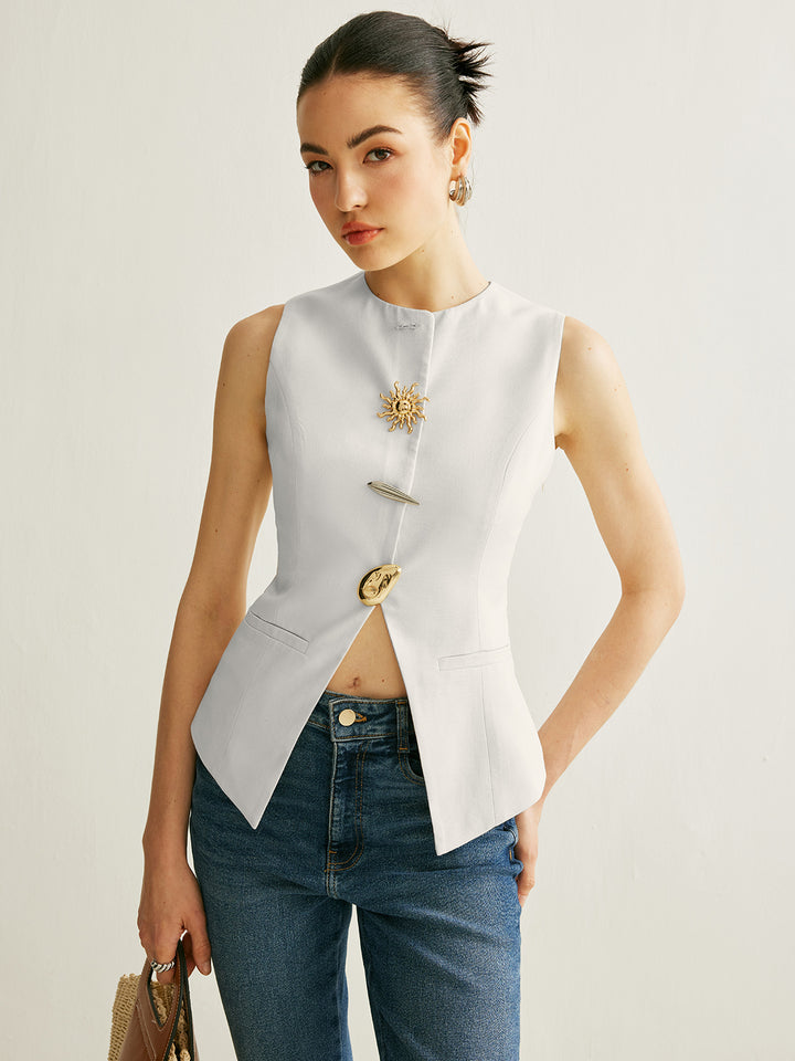 プラージュ　PAN silk pearl knit vest silk pearl knit vest – pan（パン）