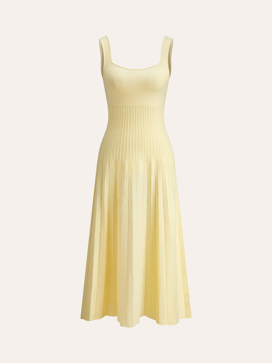 strapless open back dress Square-Neck Ribbed Knit Dress