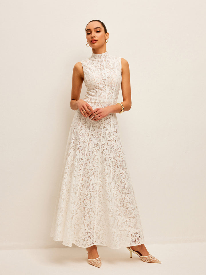 Semi-Sheer Lace Dress