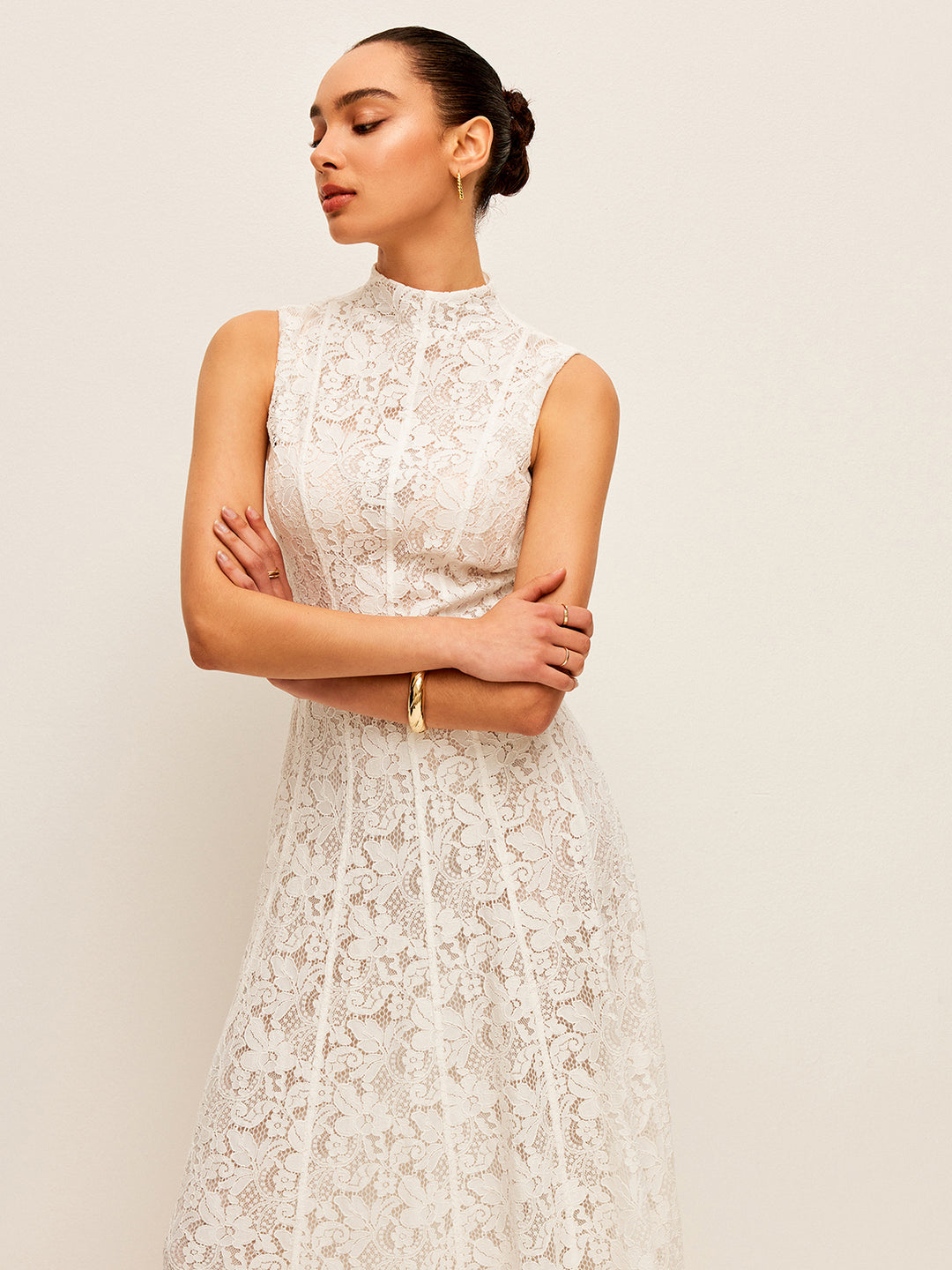 Semi-Sheer Lace Dress | COMMENSE
