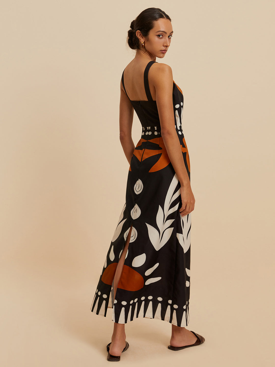 Cutout Zipper Sleeveless Floral Dress – COMMENSE
