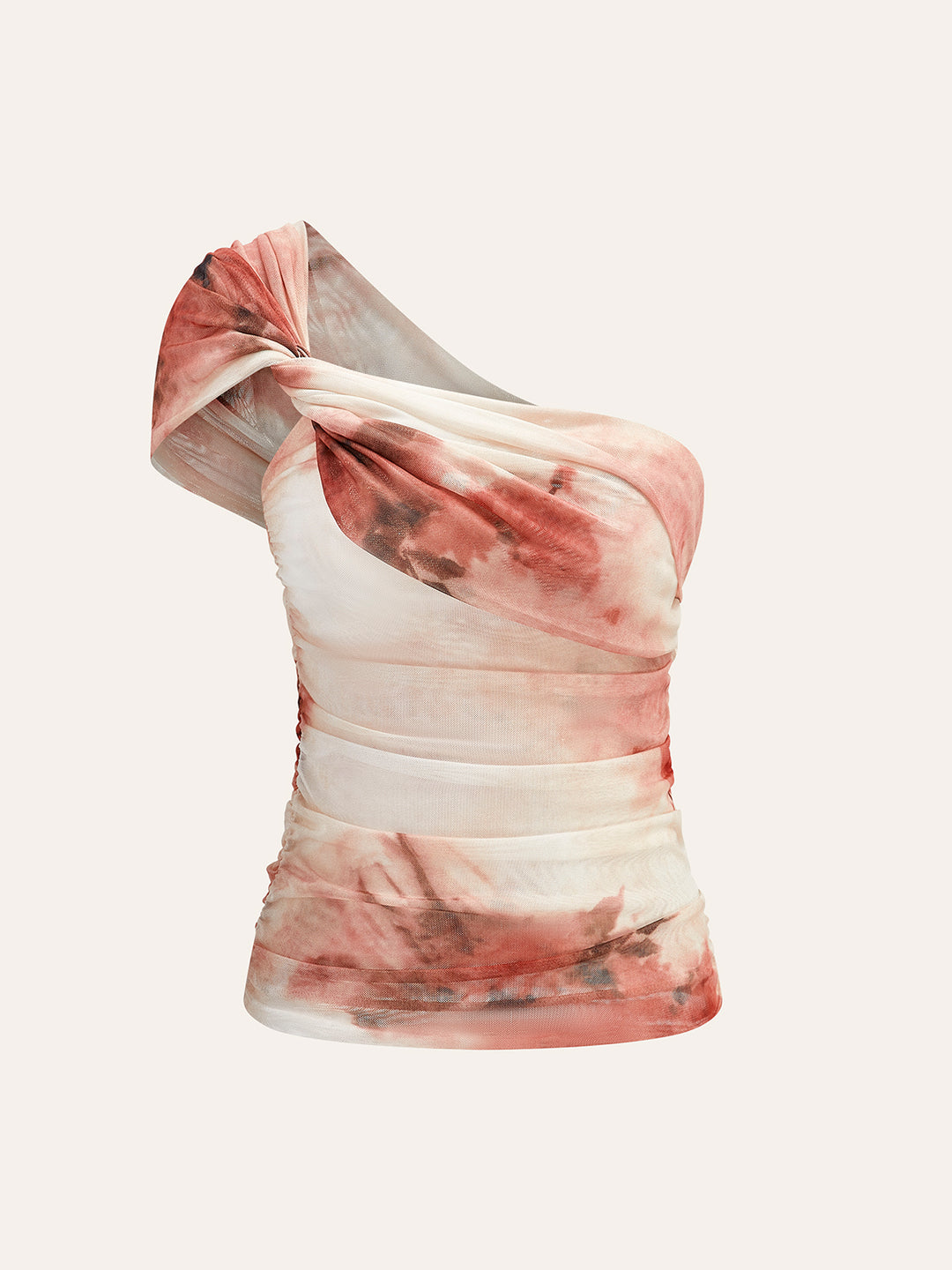 Semi-Sheer One-Shoulder Top – COMMENSE