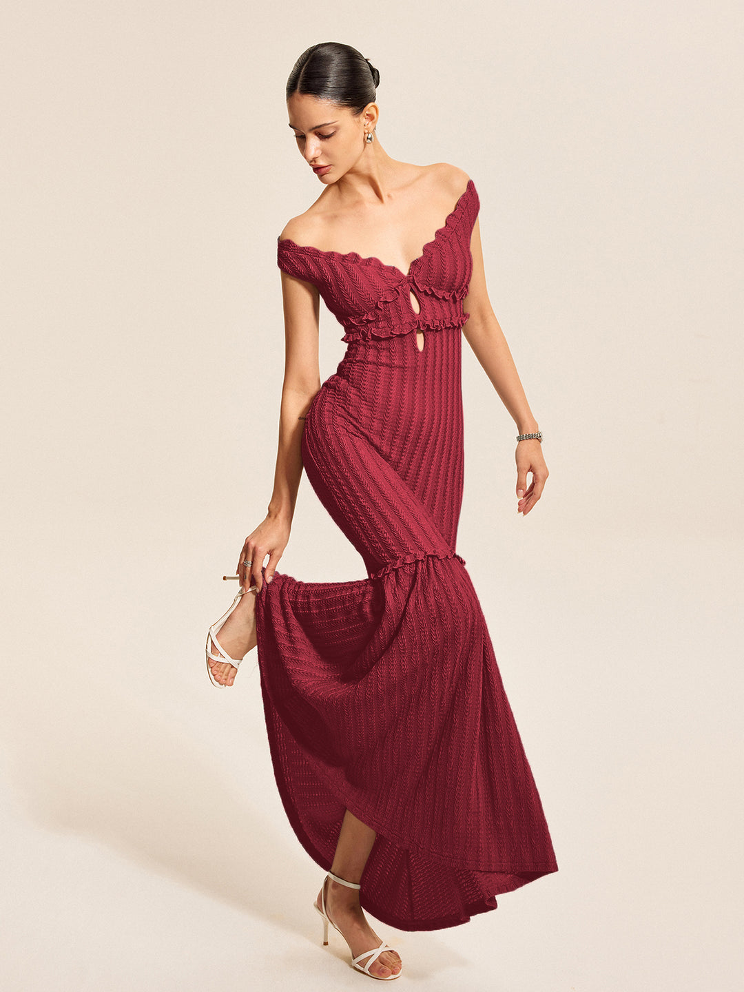 【関税込み】Precious Shoulder Detail dress RUNAWAY THE LABEL Gia One-Shoulder Maxi Dress – 27 Boutique