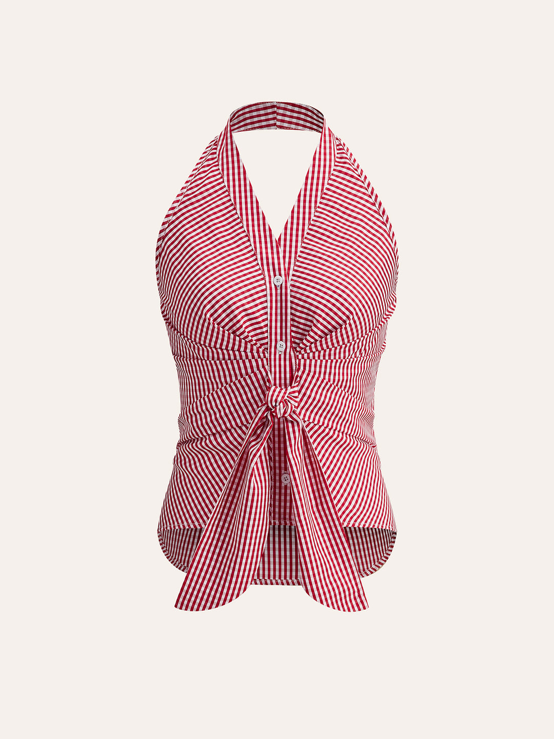 Striped Halter Tie Top | COMMENSE