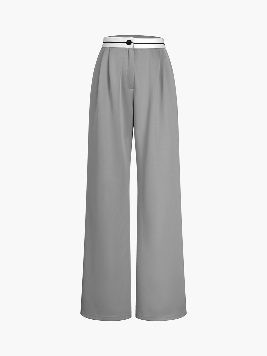 【MODERNIF】Pron two-type slacks banding ver Tube Top Two Piece Contrast Waistband Pants Set – COMMENSE