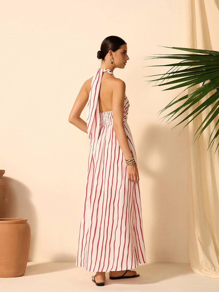 commense halter dress Halter Strappy Back Ruffled Dress