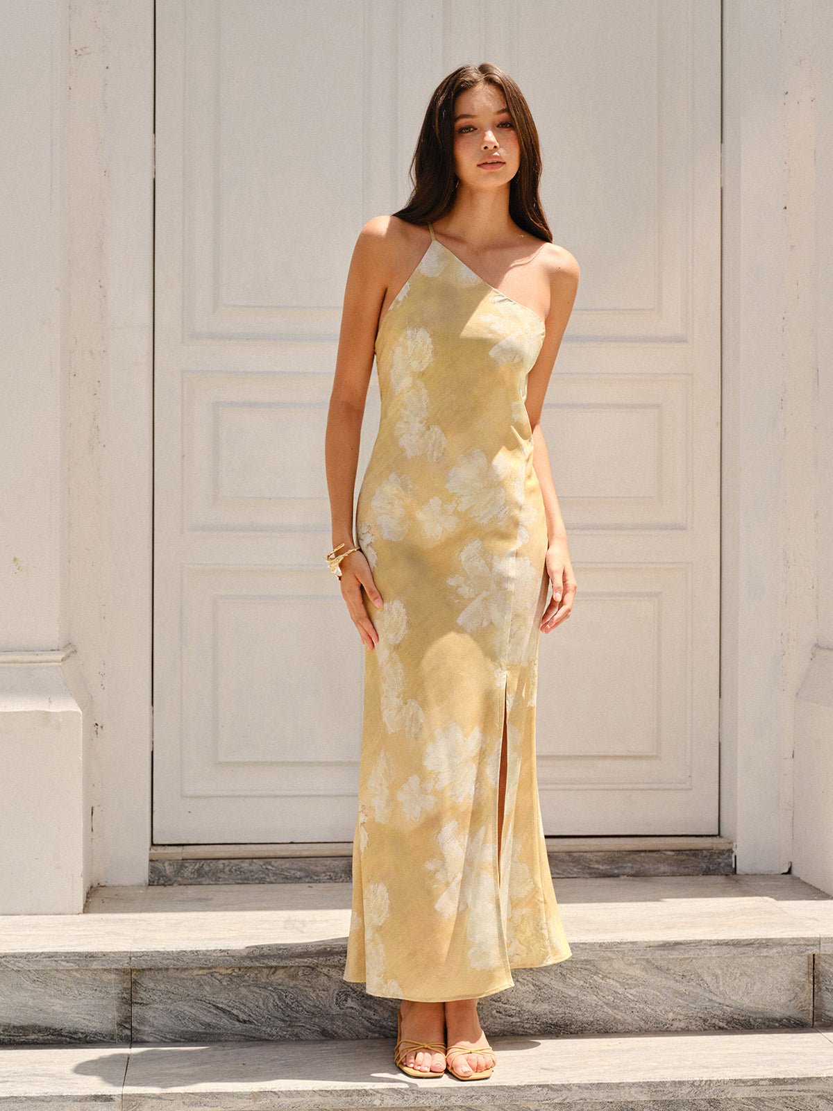 Floral Print High Slit Dress | COMMENSE Floral Print High Slit Dress | COMMENSE
