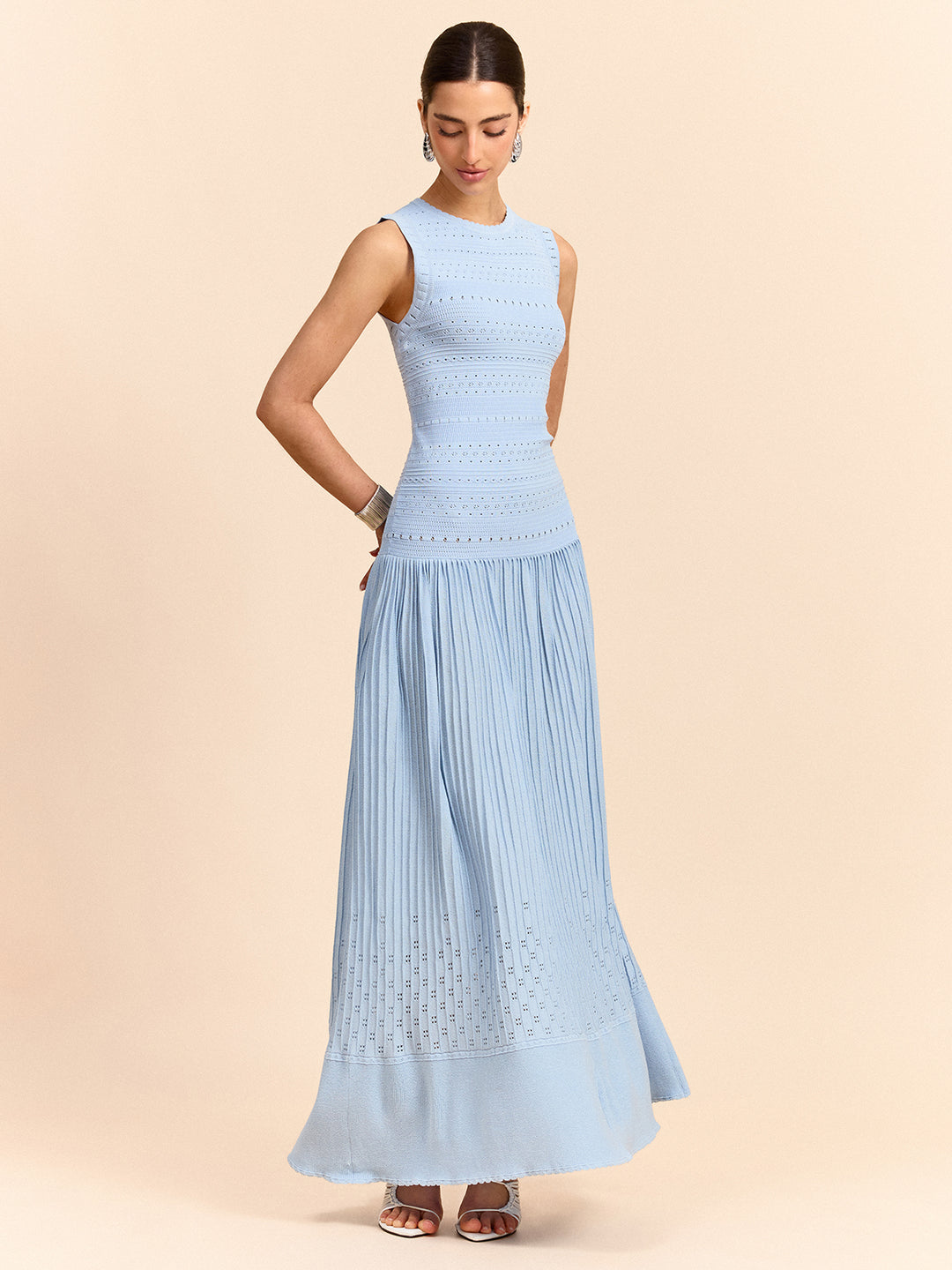 vas pleat knit dress AMUR Women's Nikola Pleated Knit Dress - Green - Size M