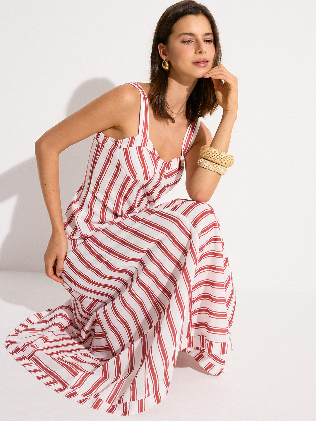 open lace back dress Taylor Maxi Dress in Hydra Stripe – Isalis