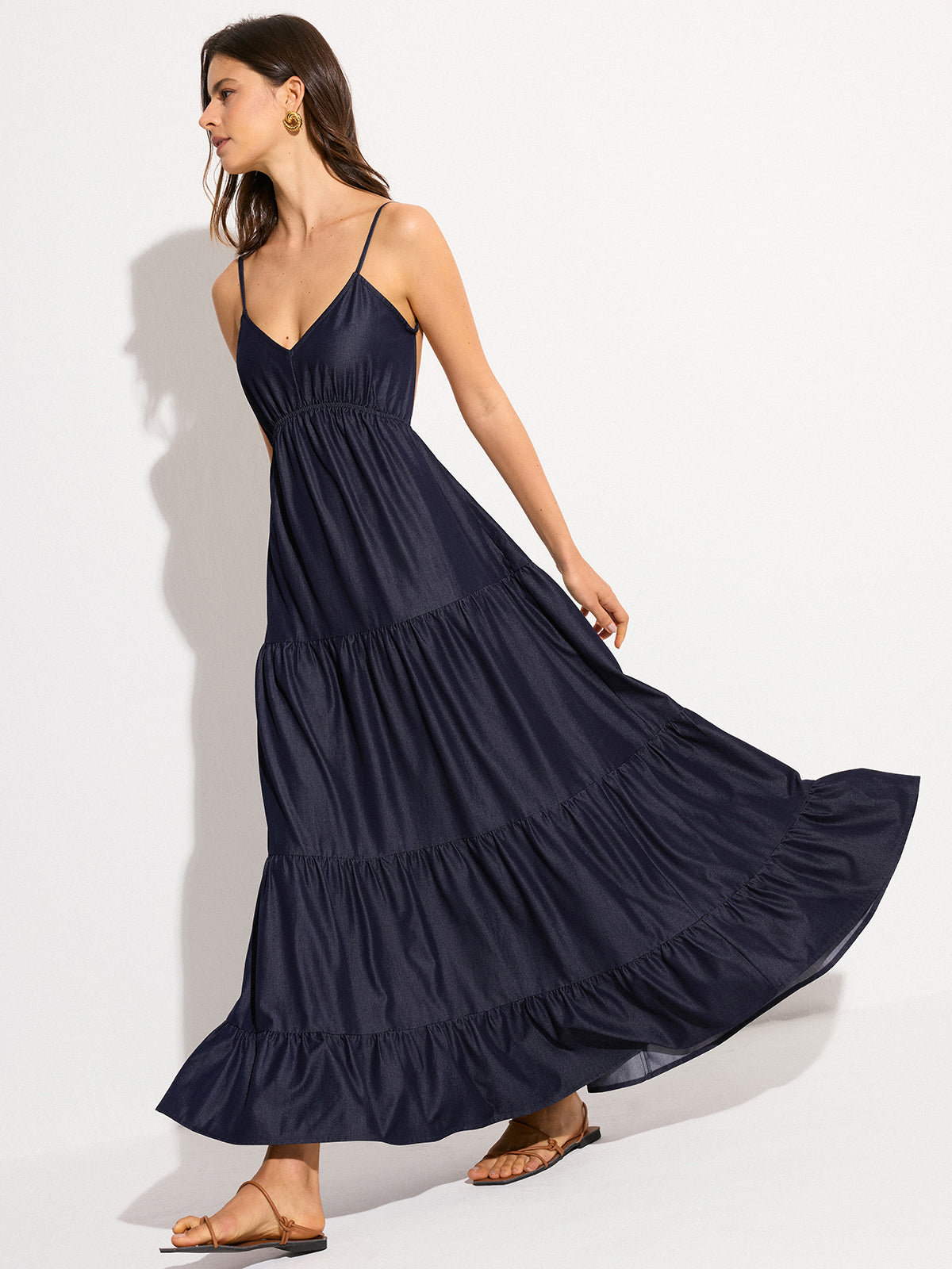 Backless Tiered Maxi Dress | COMMENSE Backless Tiered Maxi Dress | COMMENSE