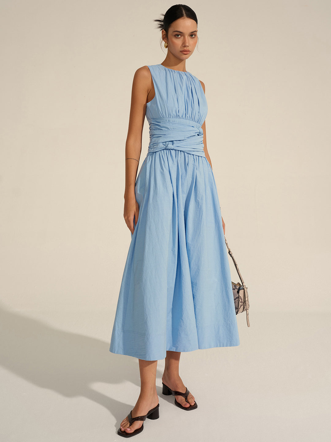 karmin ruched maxi dress Ruched waist maxi dress - Blue - S
