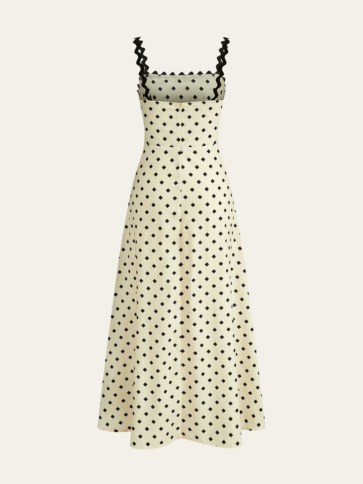 knee length dresses for ladies Zara Brown Mesh Polka Dot Strapless Dress main image 1