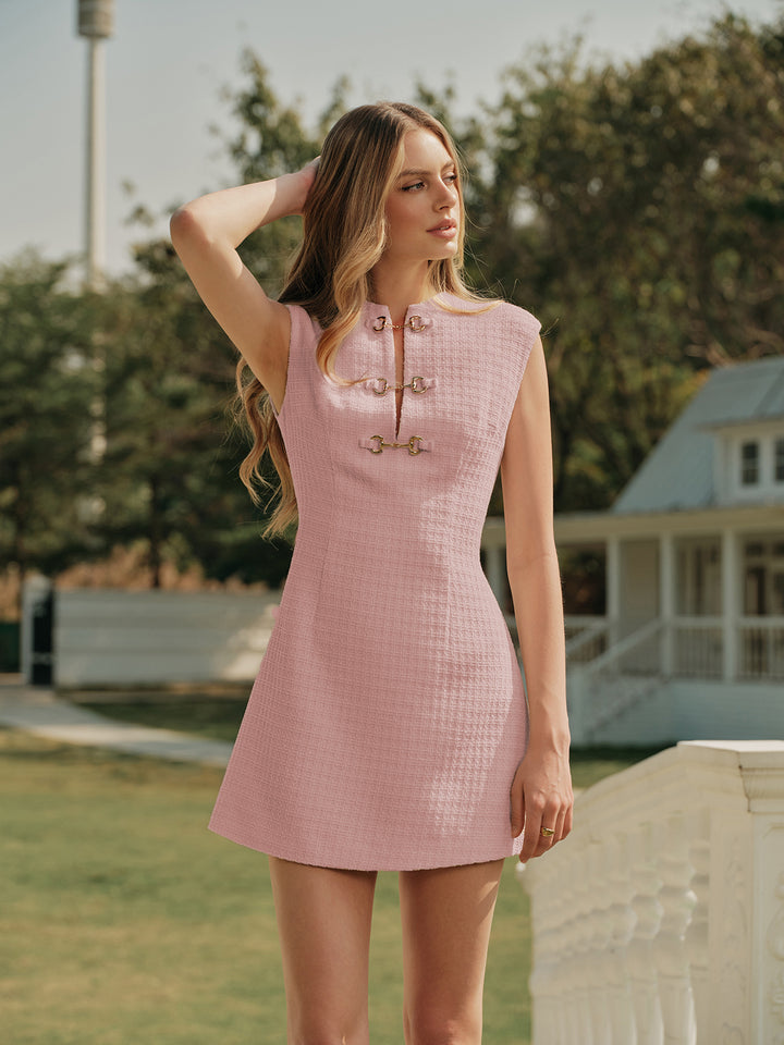 randy ワンピース Asymmetry buckle tweed dress Asymmetry buckle tweed dress – Randy