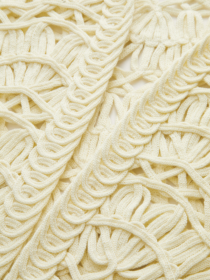 新品タグ付　MEDI SHELL MOTIF CROCHET KNIT VEST Shell Embellished Crochet Vest | COMMENSE