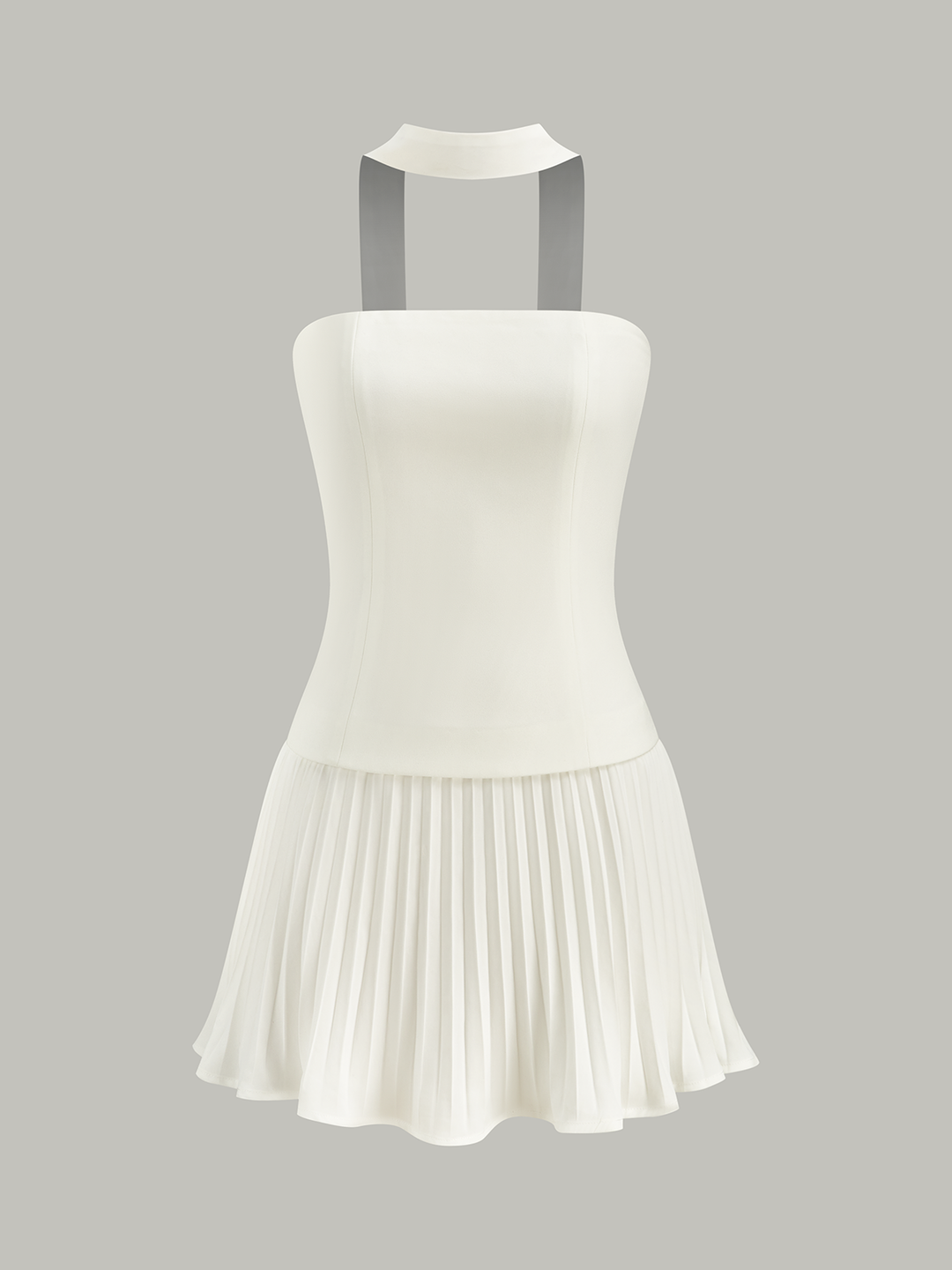 strapless open back dress Ambretta Lemon One-Shoulder Midi Dress With Bow – Club L London main image 0
