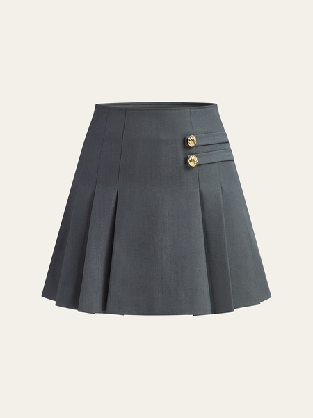 【INCHANT ME】Maison Pleated Mini Skirt Avec Les Filles Women's Mixed Pattern Pleated Mini Skirt