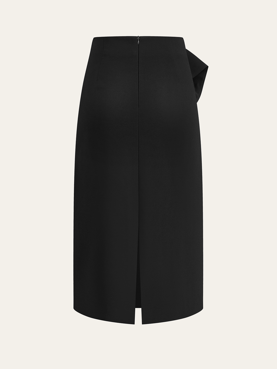 Metal Detail Asymmetric Midi Skirt – COMMENSE