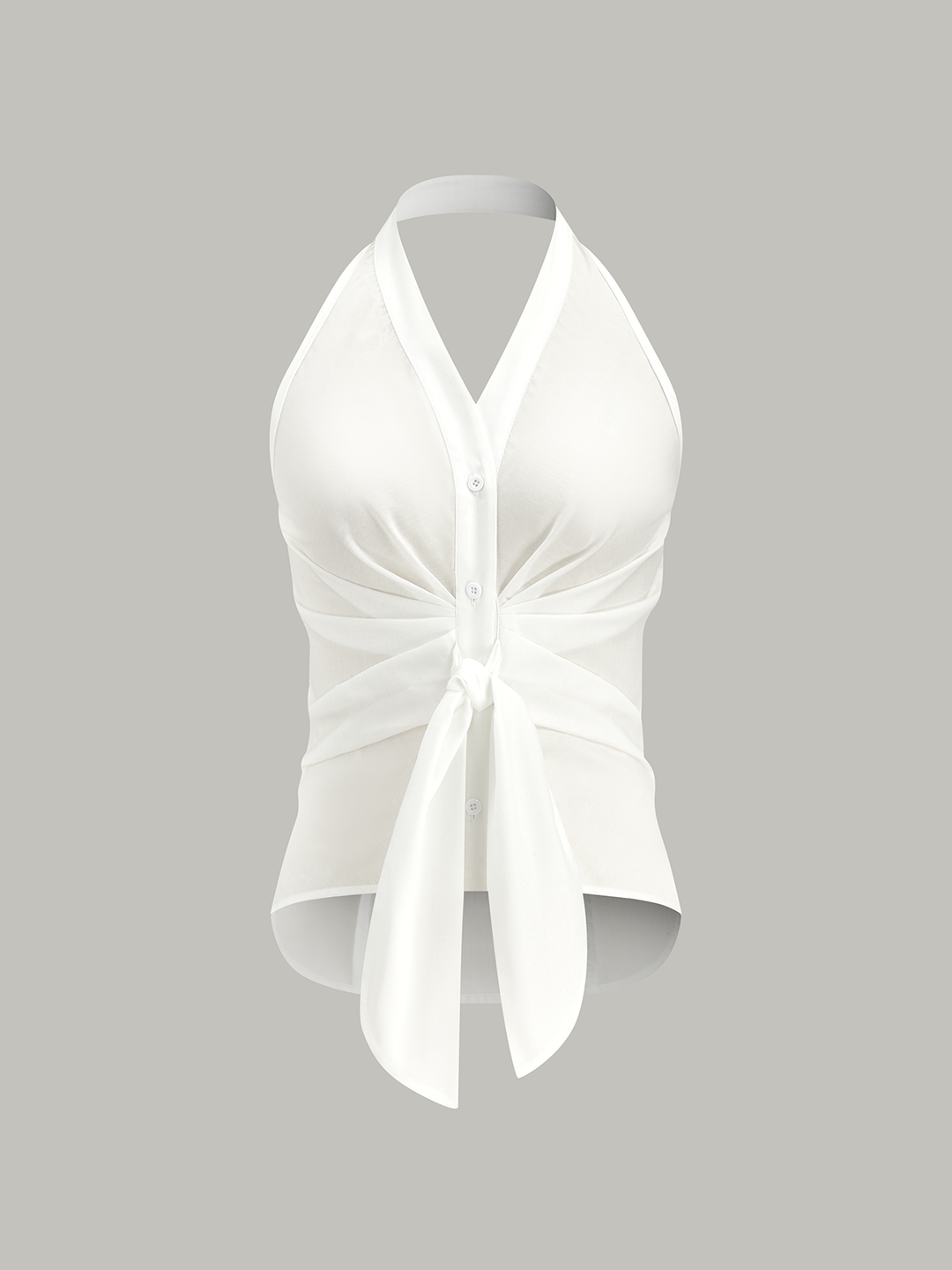 Striped Halter Tie Top | COMMENSE