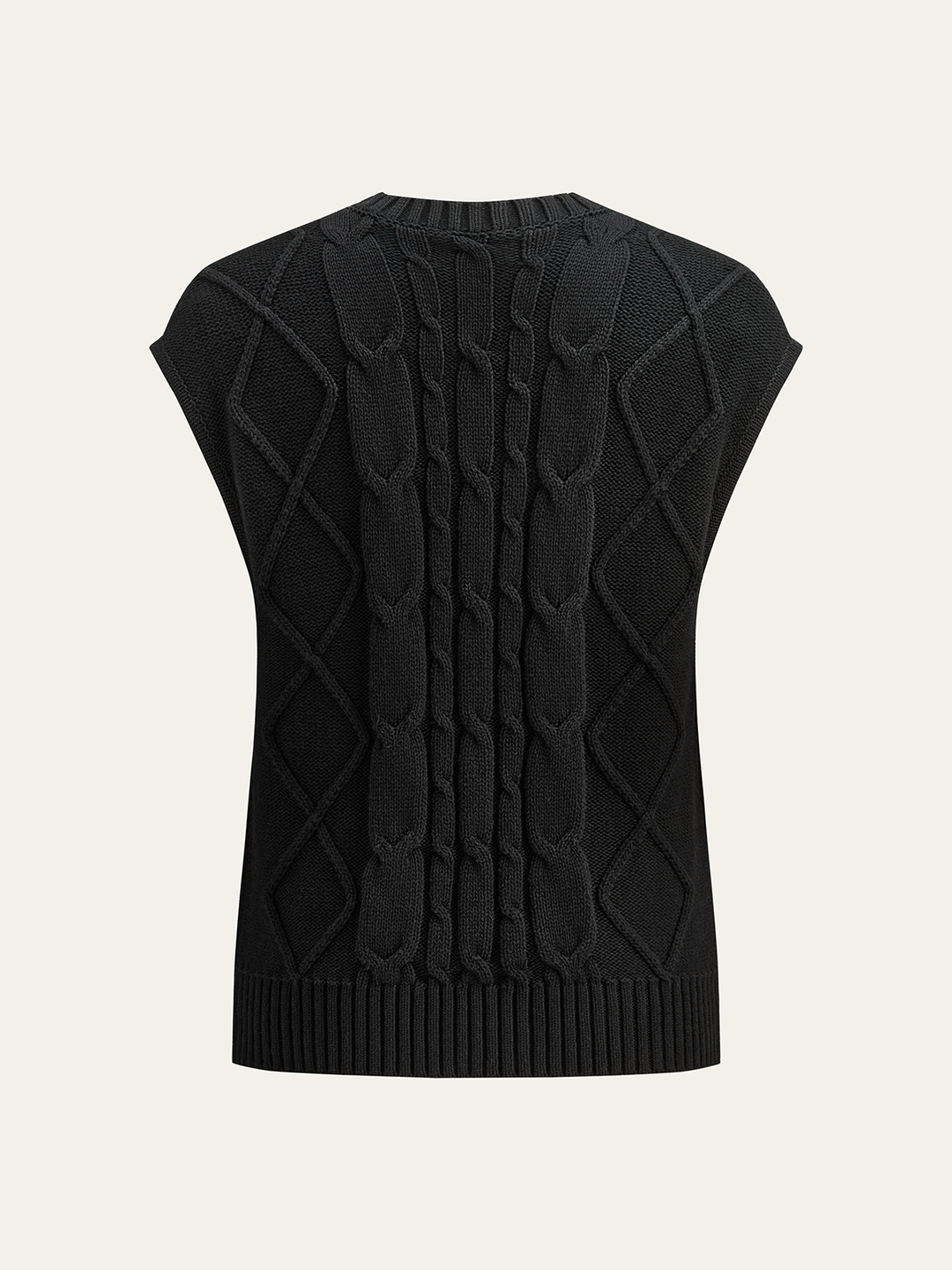 ★MAINBOOTH★Summer Cable Knit Vest(BLACK)★正規品/直送料込 Cable-Knit Bow Cap Sleeve Vest – COMMENSE