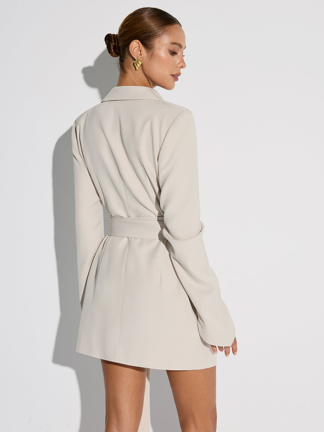 Double-Breasted Belted Blazer Dress | COMMENSE Double-Breasted Belted Blazer Dress | COMMENSE