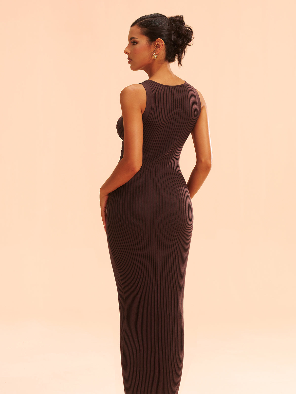 ribbed dress bodycon Ribbed Knit Cut-Out Bodycon Midi Dress
