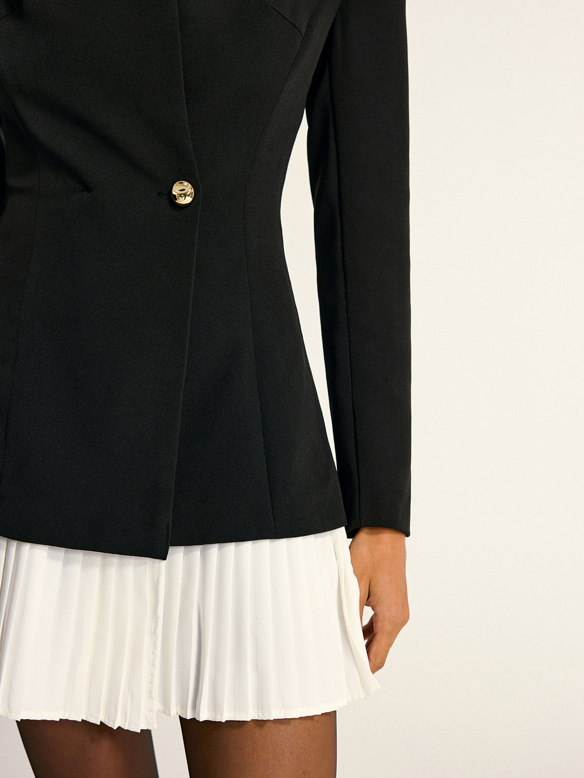 pleated hem blazer dress Hot Pink Pleated Drop Hem Blazer Dress