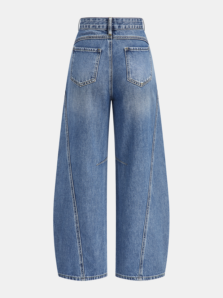 【INDIGO】Cobweb curved denim pants CLOUT COLLECTION ™️ | 'Cobweb' Baggy Denim Jeans