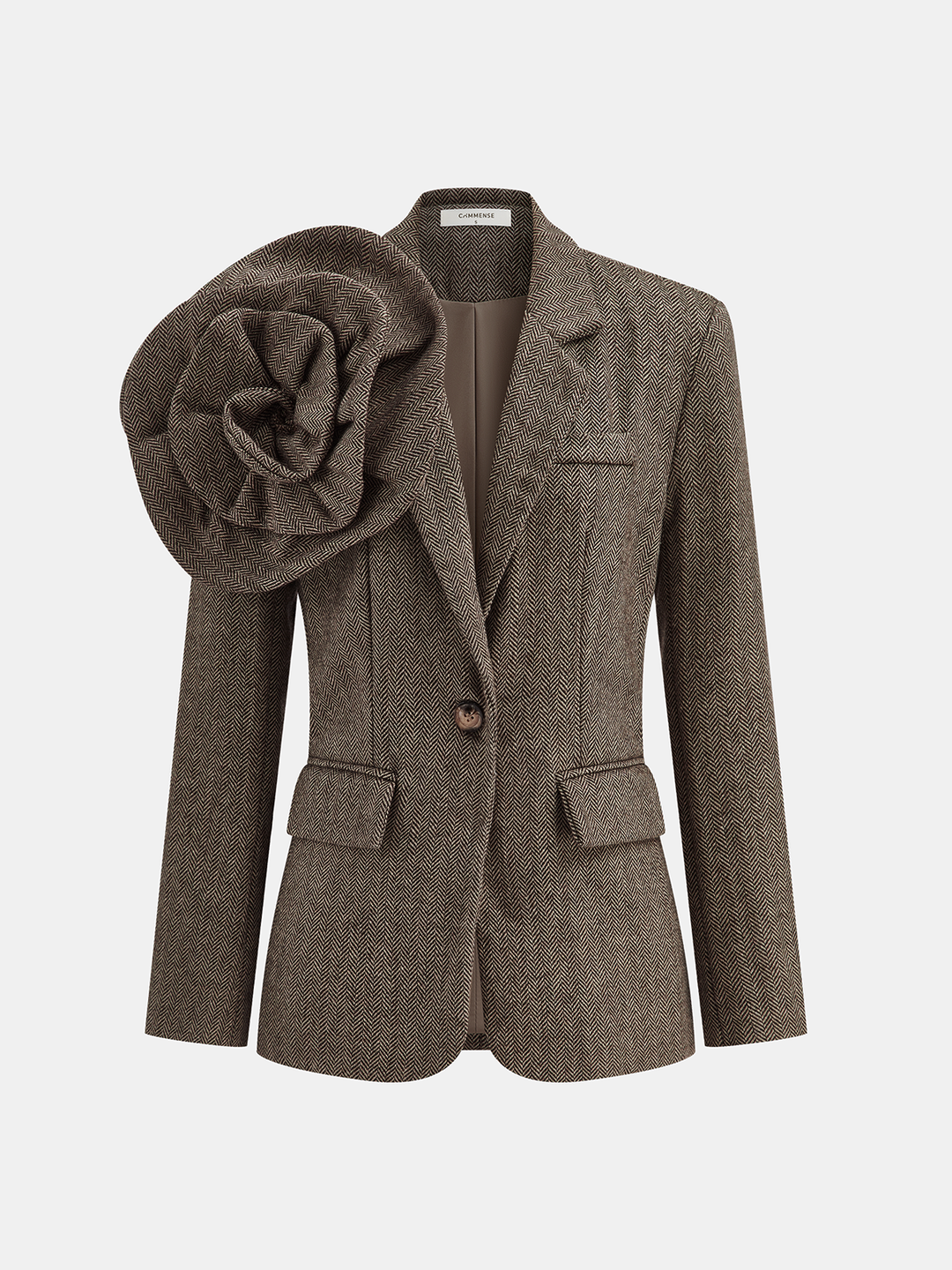 Blazer Surabaya Aspect Tweed – Taille 40/42 (T3) – Lin – Coupe Ajustée – Occasion Très Bon état