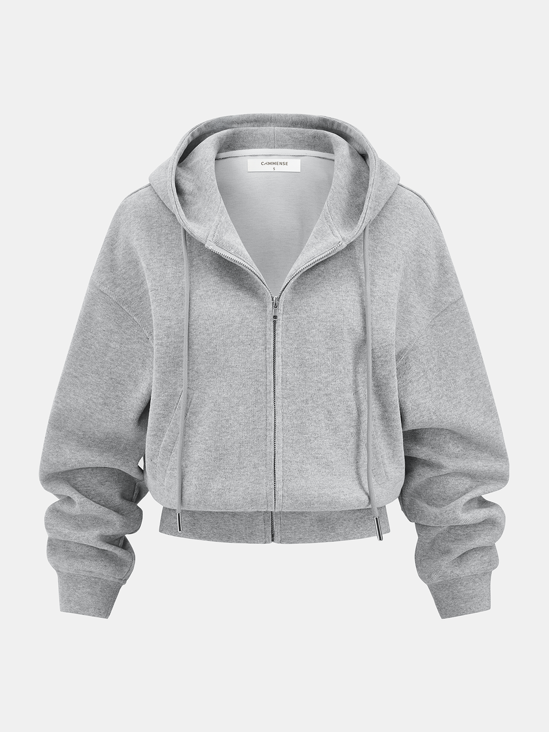 comesense カムセンス love arrow foodie・gray Cotton-Blend Zip-Up Hoodie | COMMENSE
