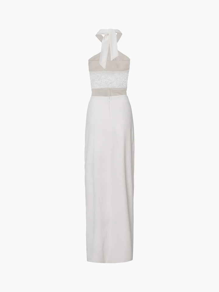 Crisscross Cutout Halter Split Knit Long Dress | COMMENSE Crisscross Cutout Halter Split Knit Long Dress | COMMENSE