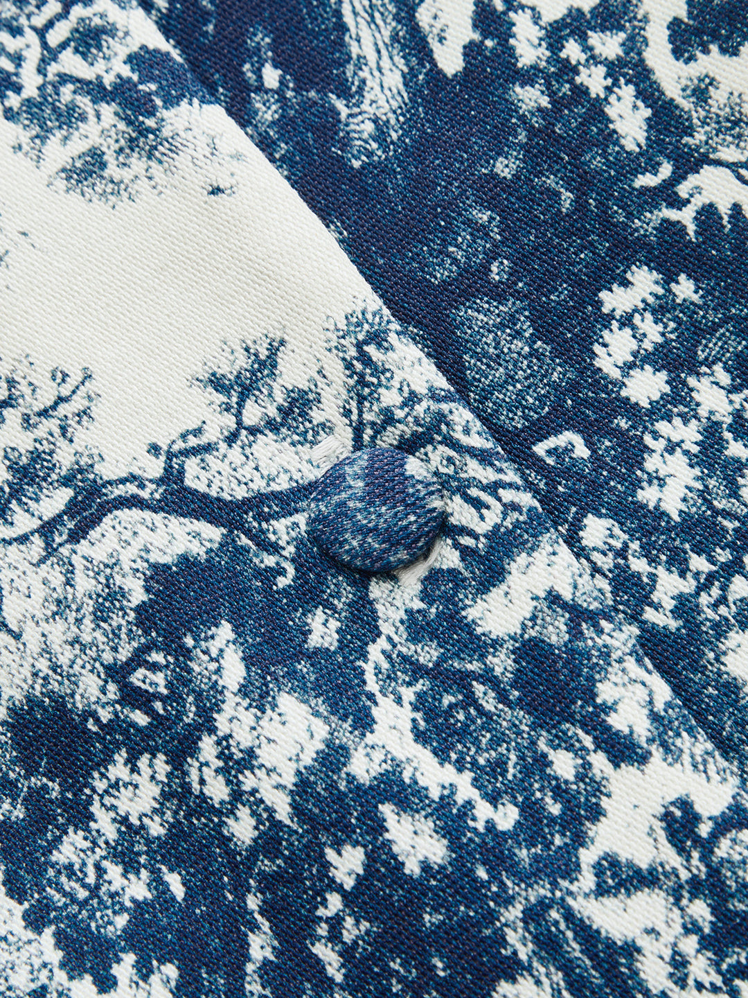 Toile Print Sleeveless Button Mini Dress | COMMENSE