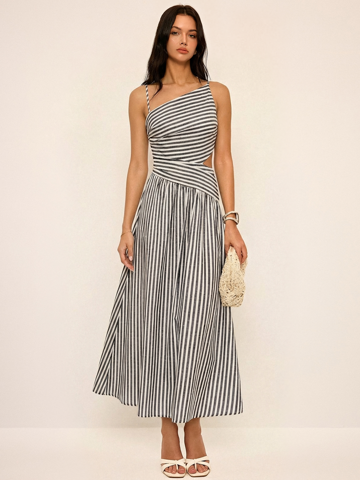 ワンピース Random Striped Long Dress ワンピース Random Striped Long Dress Endless Rose Vertical Stripe