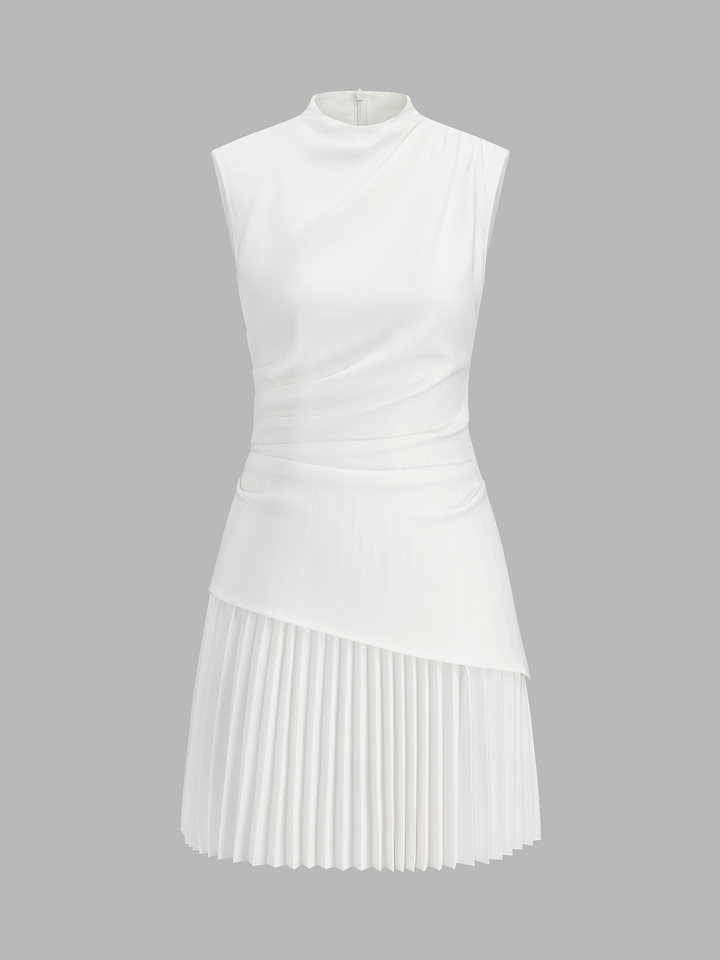 puff sleeve white mini dress Short-Sleeve Chloe Short White Party Dress