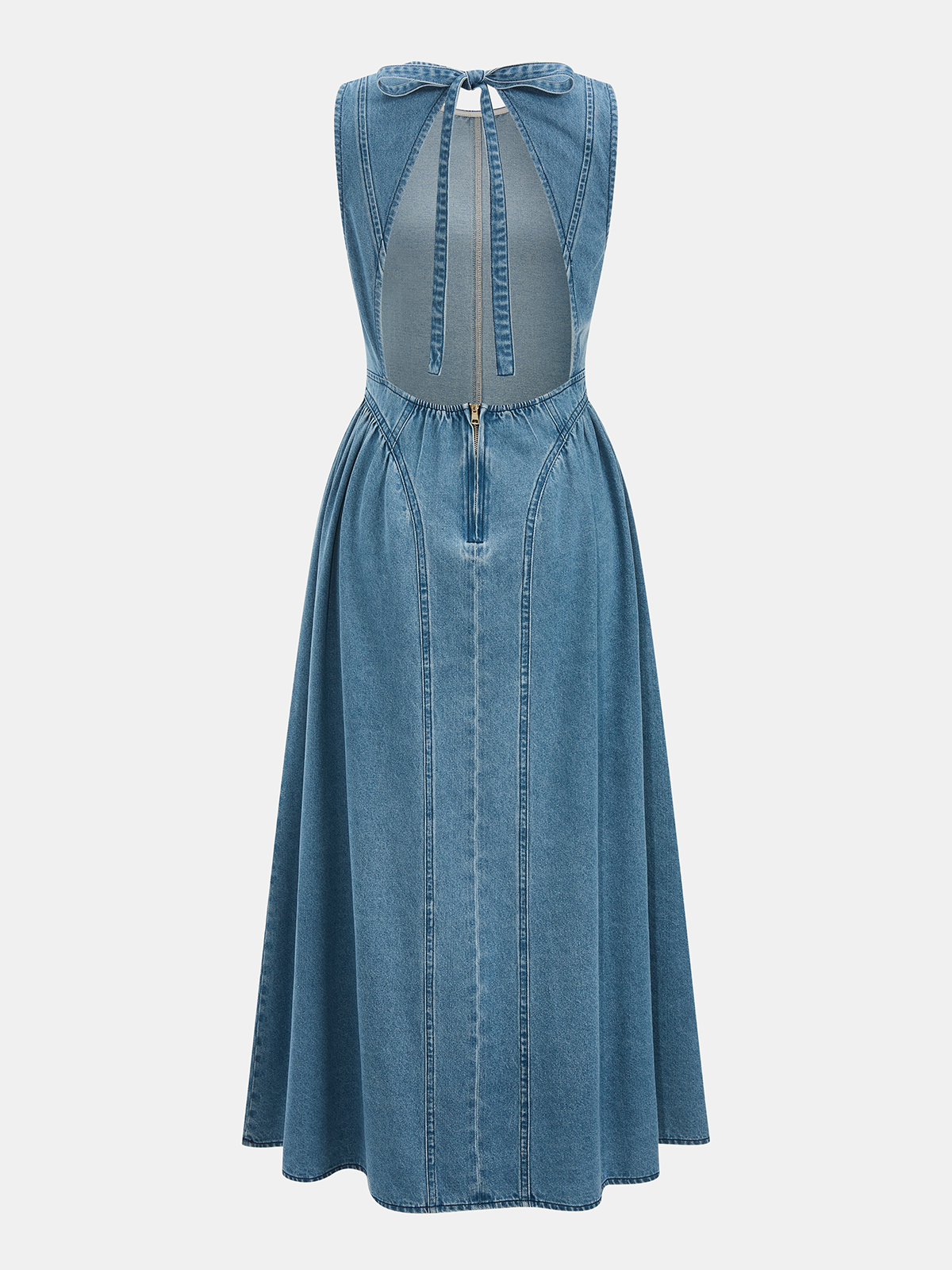 denim backless dress DALA True to size Backless Sleeveless Denim Mini Dress