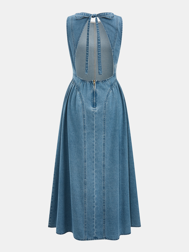 denim backless dress Eliza Denim Mini Dress