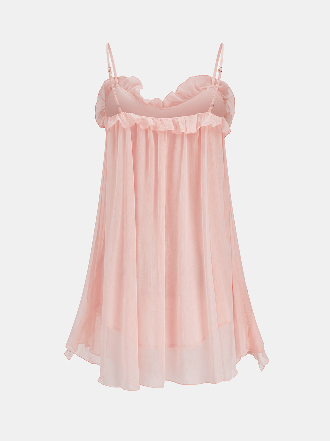 Ruffle Trim Cami Mini Dress | COMMENSE