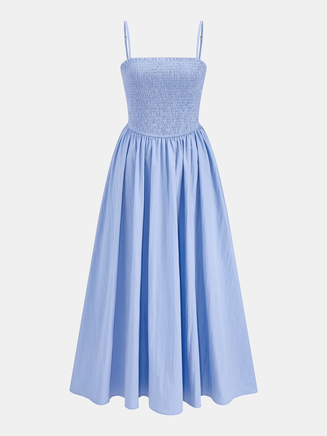 commense maxi dress Cotton blend smocked cami - Blue - L Fina JOIE Midi Dress - Color:Blue Zuccero sheer Clothing Detail