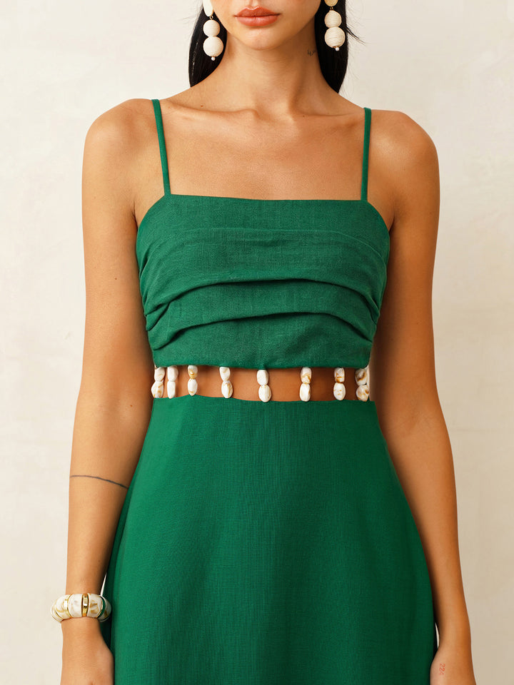 green emerald velvet dress Backless Ruched Mini Dress