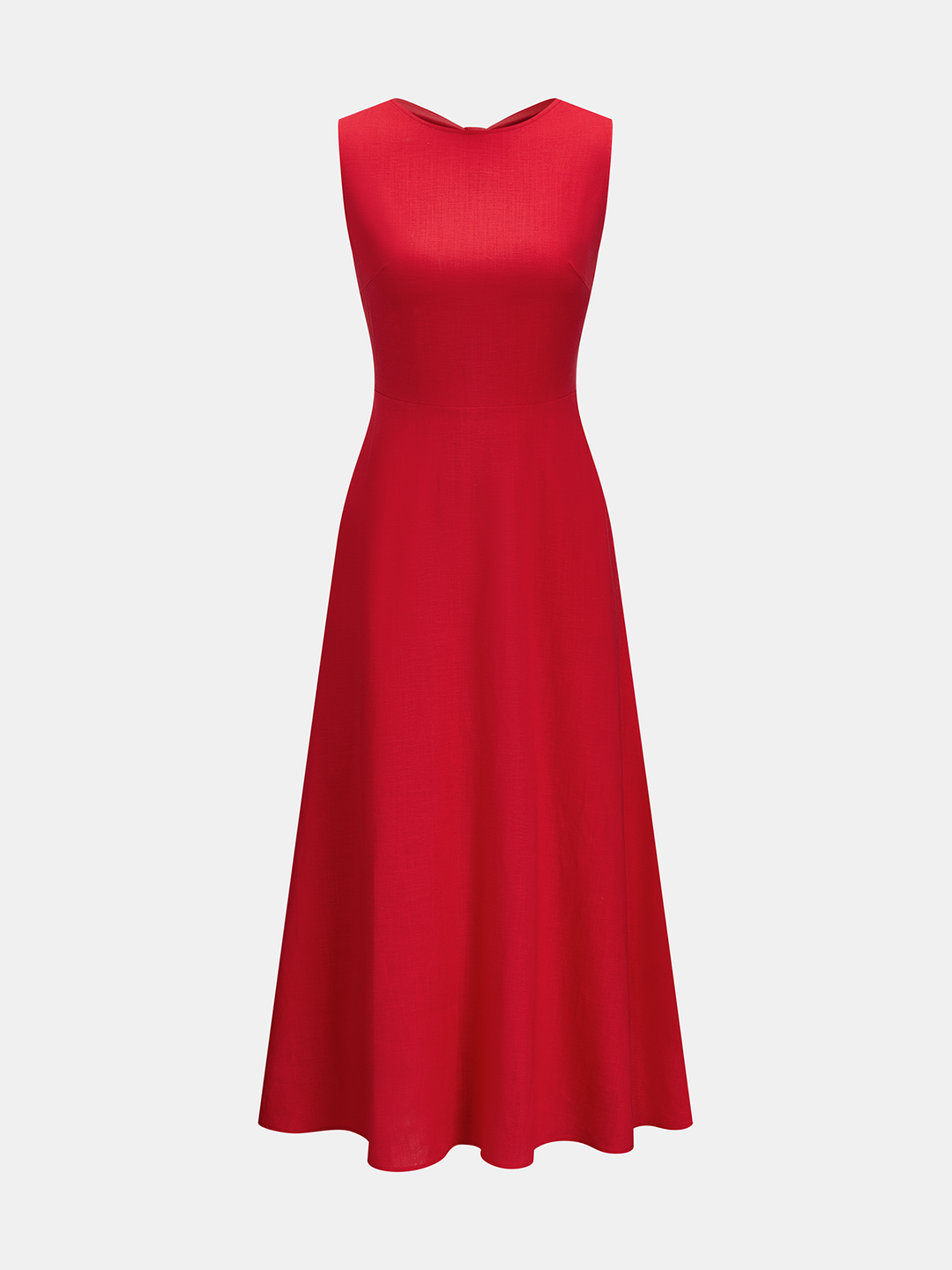 commense maxi dress Sleeveless linen blend maxi dress - Red