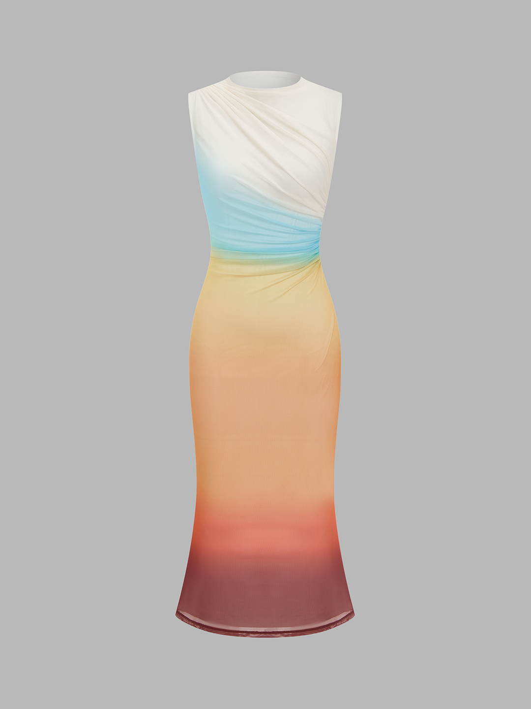 Gradient mesh backless maxi dress - Multicolor - XS Gradient mesh backless maxi dress - Multicolor - XS