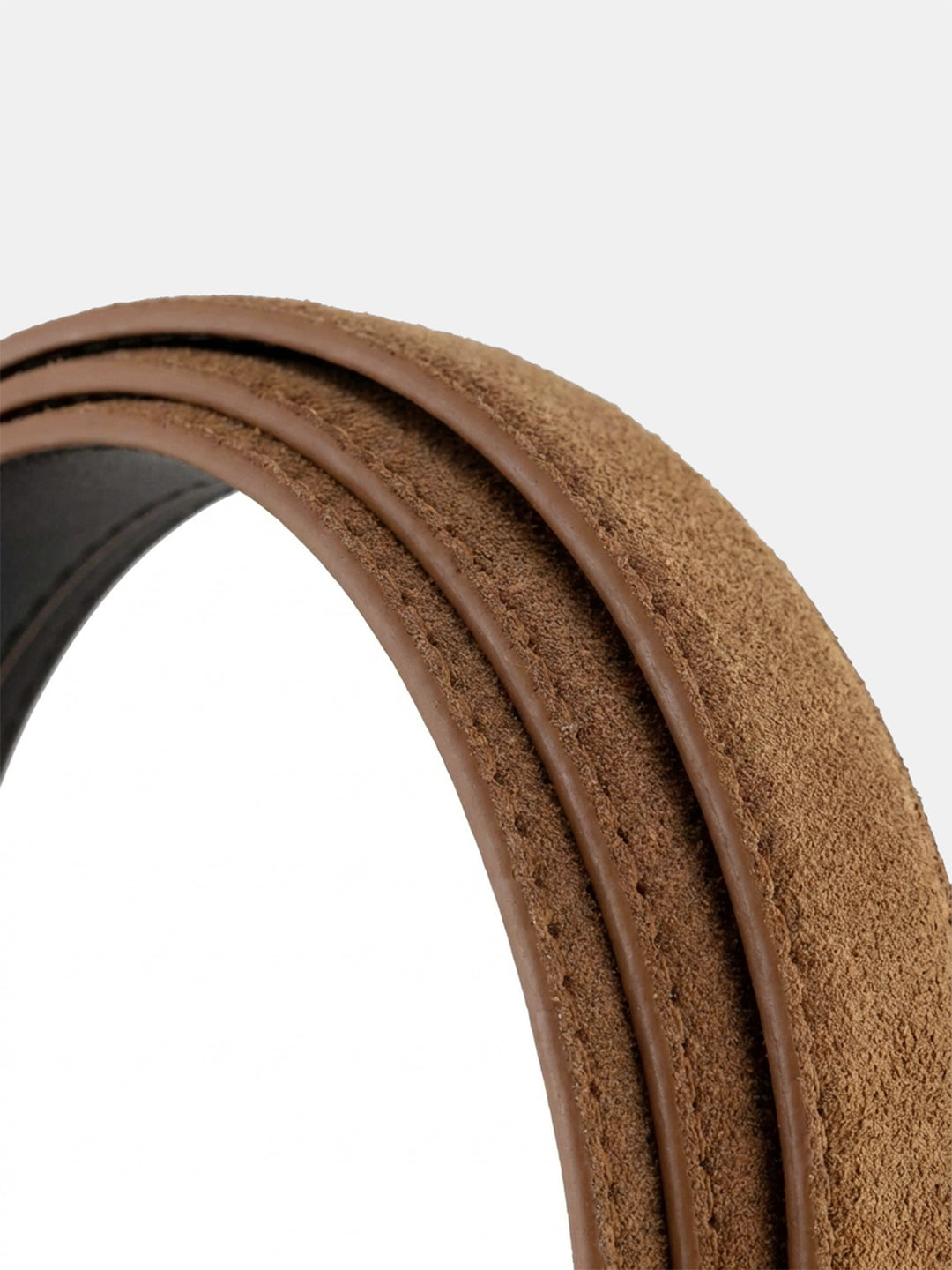 Classic Suede Leather Metal Buckle Belt | COMMENSE display picture 1
