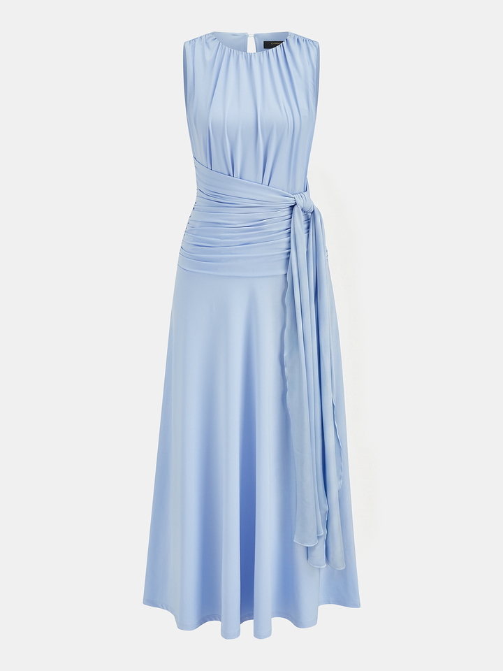 Tie-Waist Sleeveless Maxi Dress