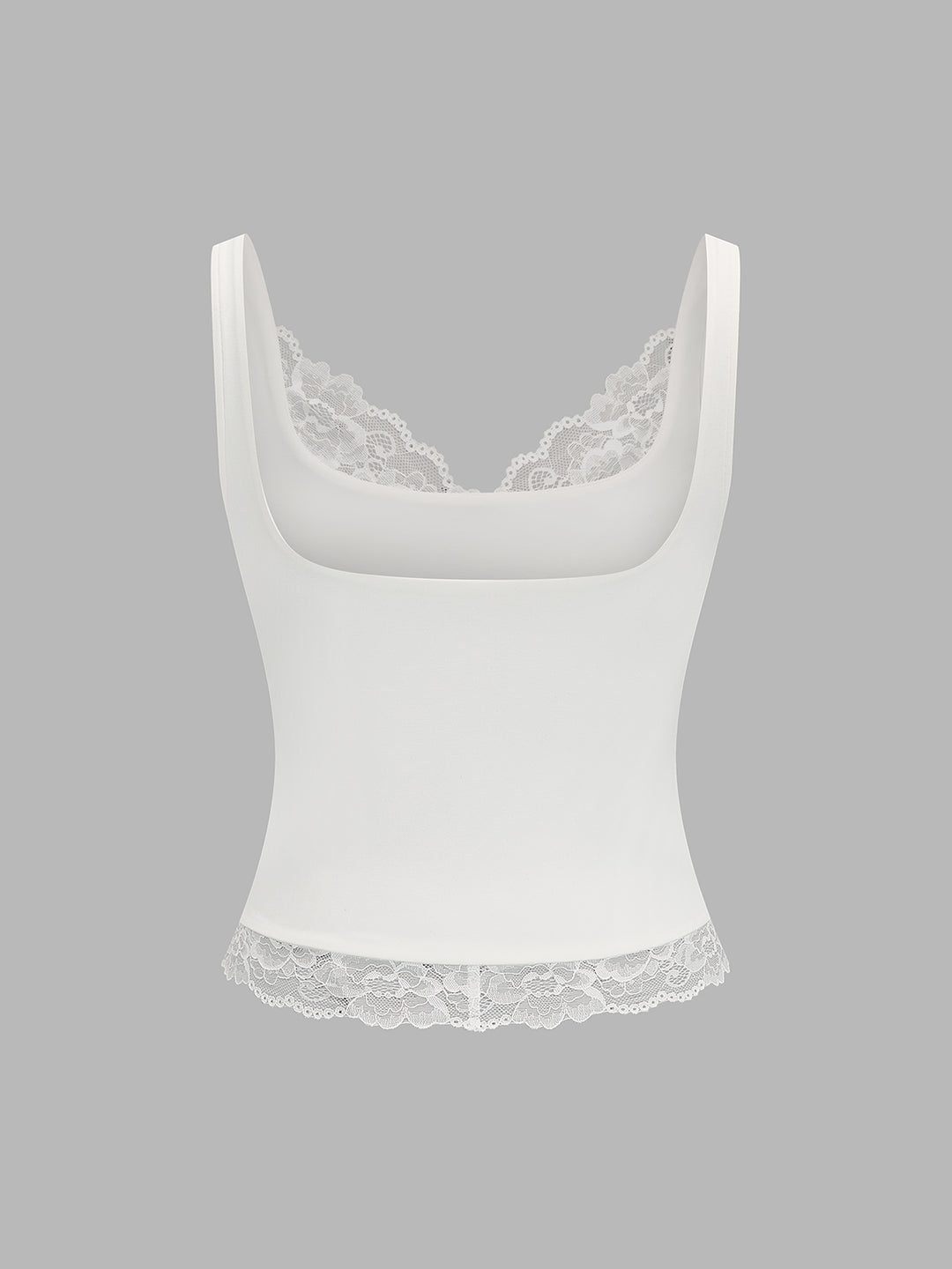 Lace Trim Fitted Cami Top | COMMENSE